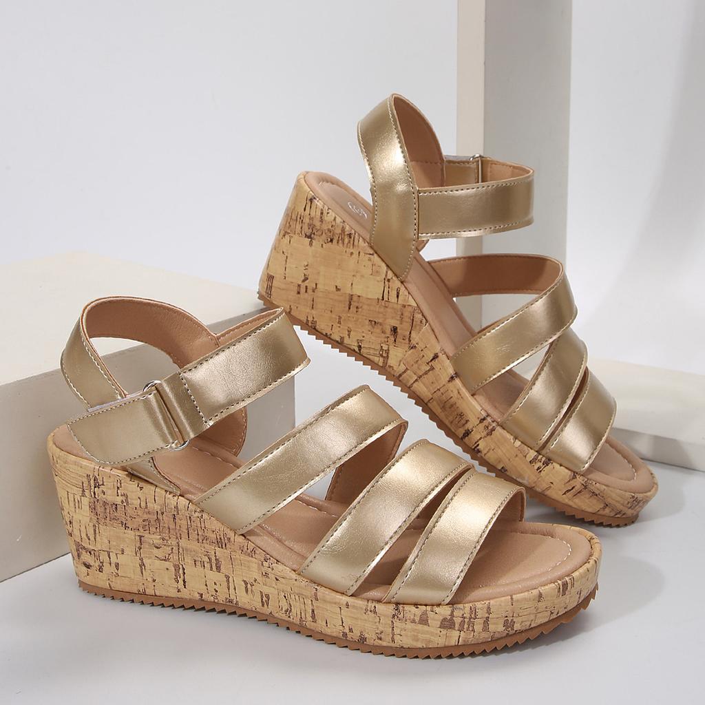 Slope Heel Sandals Women Summer New Velcro Sandals