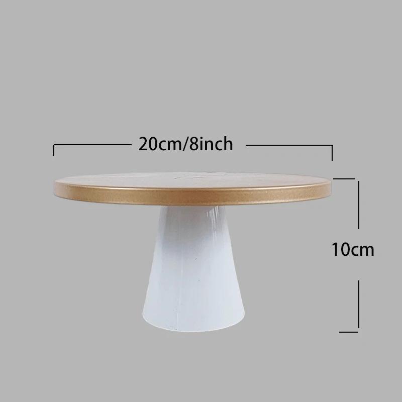 Elegant Round Pedestal Dessert Table Cake Stand Holder Cupcake High Tray Display Rack Bakeware Wedding Birthday Party Decoration