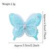 2pcs Lace Mesh Butterfly Rhinestone Double-layer Three-dimensional Children's Hairpin Cute Headwear Girls Kids Hair Accessories