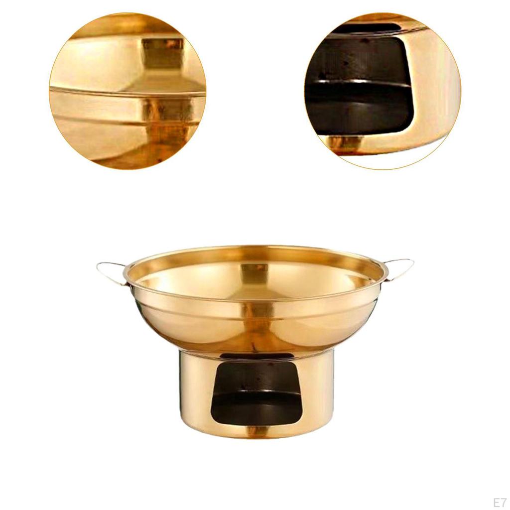 Oală de camping pentru exterior cu două mânere fără capac Thai portabilă shabu pentru bucătărie