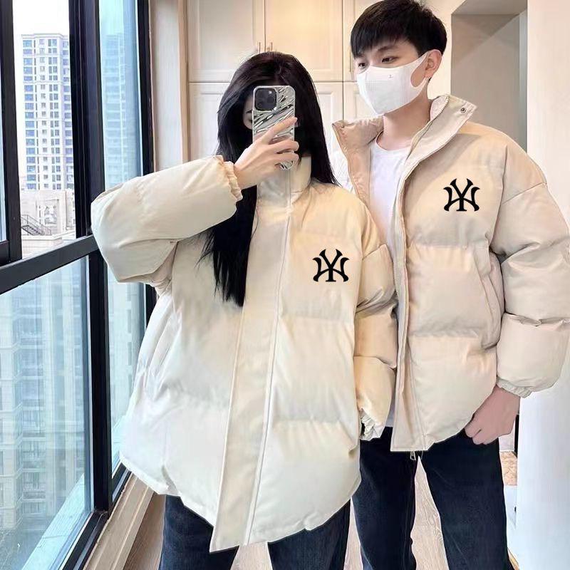 

Men s Windproof Cotton Winter Jacket - Thick, Warm, Trendy Hong Kong Style Bread Coat for Couples, Versatile Casual Loose Outerwear XL абрикосовий