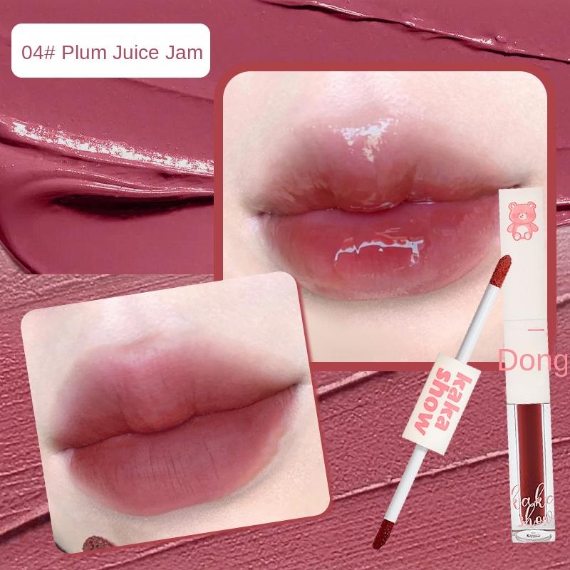 

Double Happy Lip Glaze Матовая глазурь для губ Water Glow Блеск для губ 2-в-1 Увлажняющая помада для губ 2.2g+2g