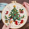 Christmas Embroidery Kits For Adults 3-Piece Holiday Handcraft Set Christmas Cross Stitching Embroidery Kit For Women Adults
