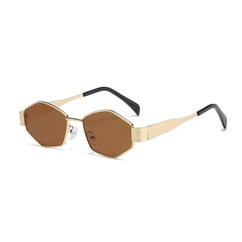 

Lunettes de soleil punk vintage rétro ronde métal UV400 unisexe mode tendance 2026 plage festival кавовий