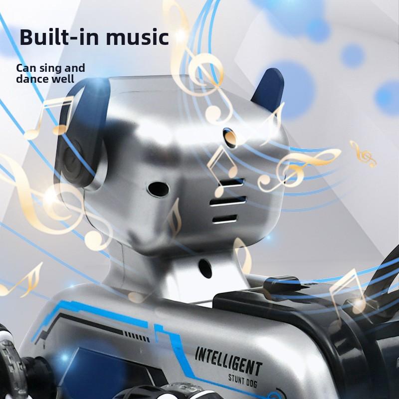 Smart controller/watch remote control robot dog,eight wheel stunt transformation,built-in music,all-round driving,Christmas gift