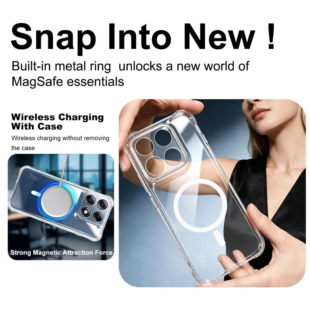 For Moto Edge 70 Pro 5G Phone Case IMAK Shock-resistant Soft Magnetic Case
