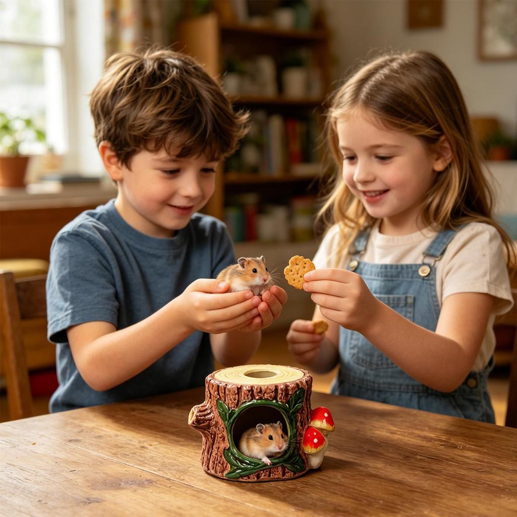 Hamster Hut Ceramic Small Animal Hiding House Hamster Nest for Gerbil Mice Pet Ferret Chinchilla Indoor Outdoor Home