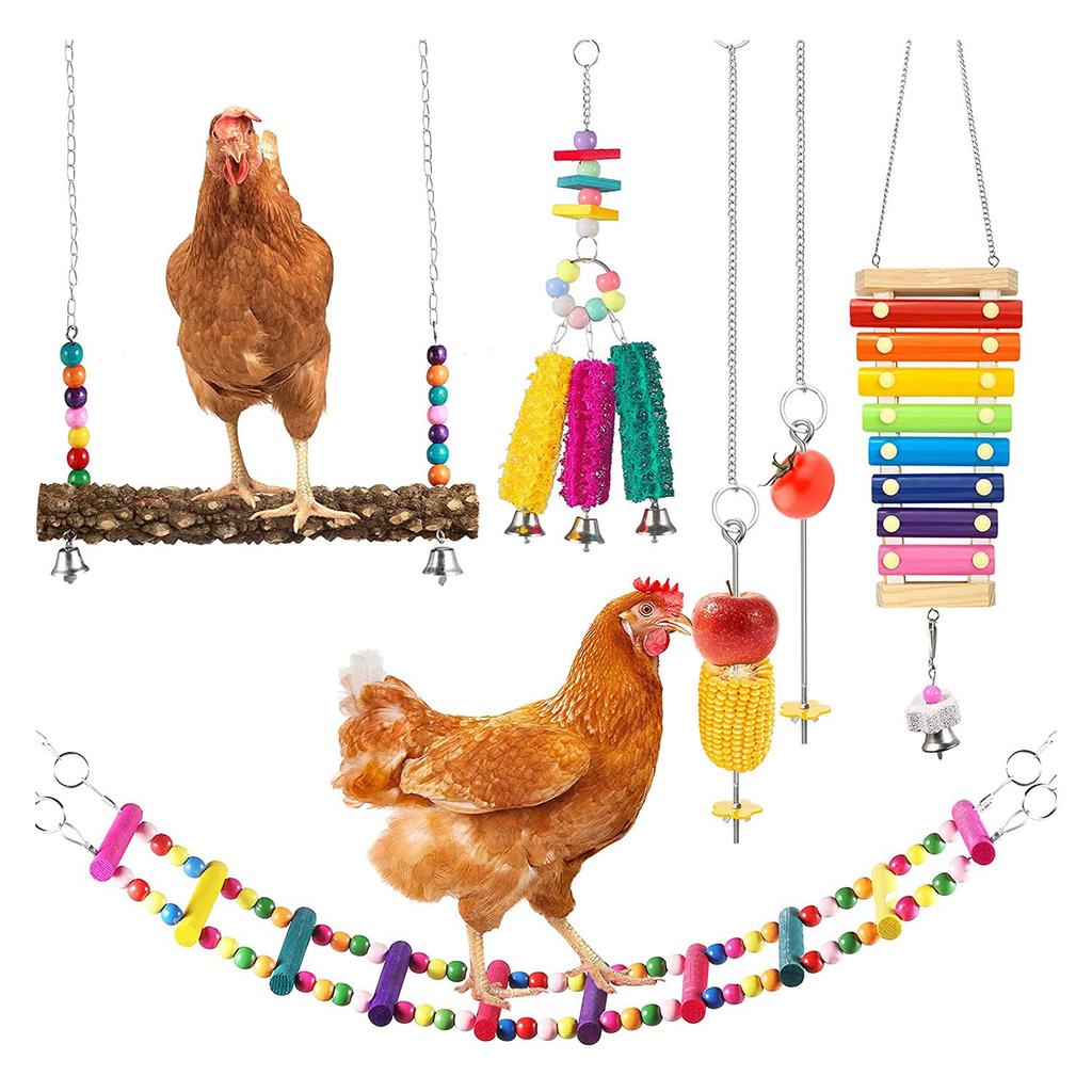 Buy 6 Packs Chicken Toys,Chicken Xylophone Toys for Hens,Chicken Swing
