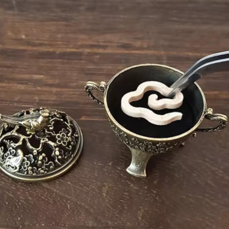 Magpie Lucky Incense Burner Metal Lotus Incense Burner Bowl Incense Holder With Handle Yoga Meditation Home Decor Ancient Style