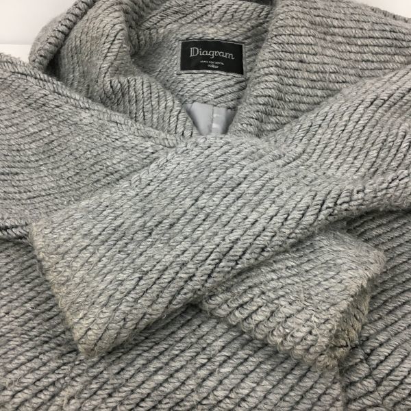 Made in Japan Diagram Hooded Short Pea Coat Size 36 Gray Grace Continental Jacket Jumper(USED)