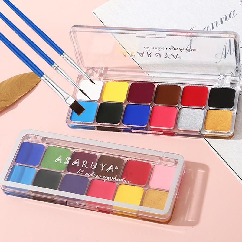 ASARUYA 12-Color Face Paint Stick for Kids' Stage Performance Makeup