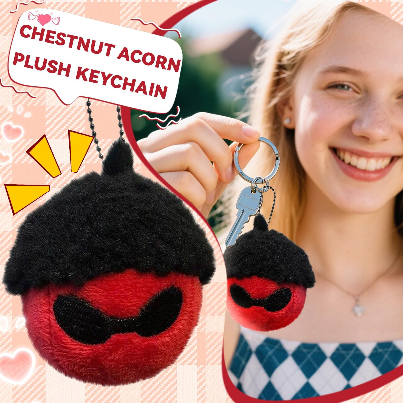 

Plush Key Chain , Idol Accessory , Limited Edition Chestnut Pendant , Fan Collection Gift ,Red , One Size белый