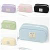 Solid Color Pen Bag Large Capacity Stationery Bag New Stationery Organizer  Students