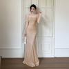 Ilya Sexy Backless Strap Fishtail Evening Dress Women, Autumn Hip-wrapped Suspender Dress