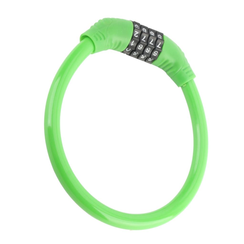Bike Lock Cable High Security 4?Digit Number Bicycle Cable Locks for Cycling OutdoorsGreen