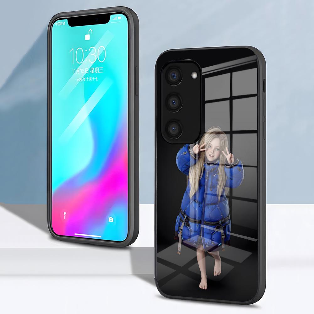 Diana Pragmata Handyhülle Für Samsung S26 S25 S24 FE S23 S22 S21 Plus S20 Ultra Note20Ultra Schwarze Glasabdeckung