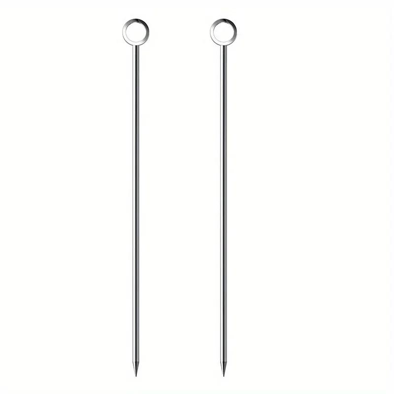 4pcs Stainless Steel Cocktail Picks Fruit Picks Cocktail Sticks For Bar Pub Club Restaurant And Home Use Drinkware Accessories
