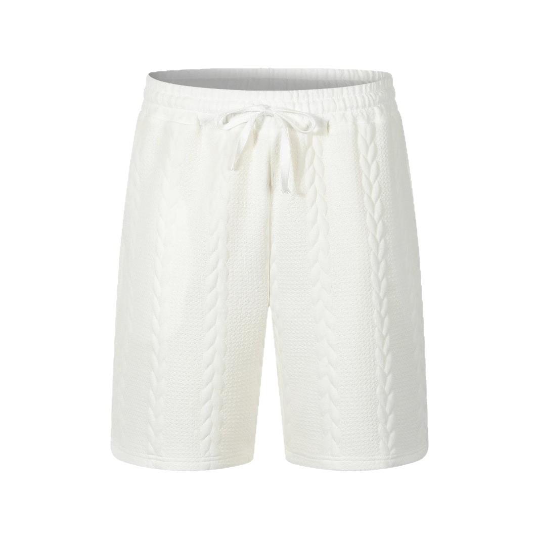 

Летние мужские тяжелые однотонные твист-жаккардовые повседневные свободные универсальные шорты мужские 3XL