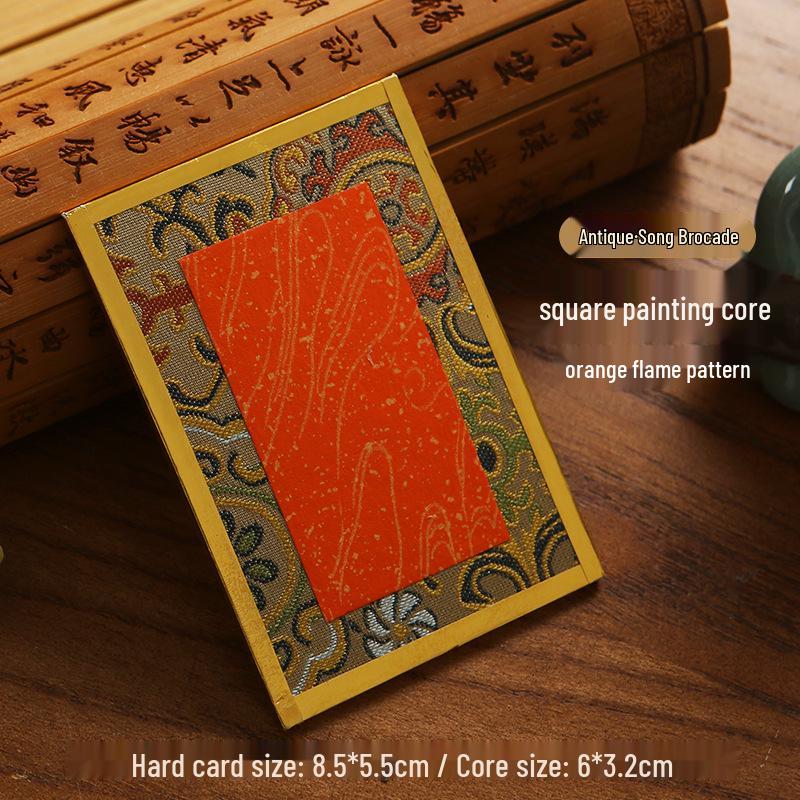 Calligraphy Desk Ornament: Creative Song Brocade Display, Xuan Paper DIY Card, Decorative Cultural Picture Frame Gift