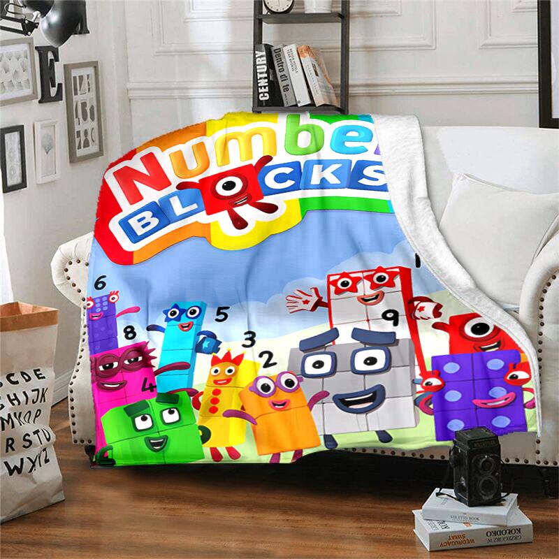 1pz Coperta Stampa Numberblocks, Coperta Leggera per Divano, Letto - Morbida e Calda, Regalo per Tutte le Stagioni come Natale, Halloween
