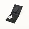 Men's Leather Wallet 2S Grablk -Premium Black Grained Napa Leather Wallet with Coin Pocket & 4 Card Slots - Luxury Slim Bifold Design