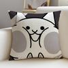 Addictive TThe Battle CatsS Cushion Cover Breathable and Skinfriendly Linen Pillowcase Square Removable and Washable Cushion