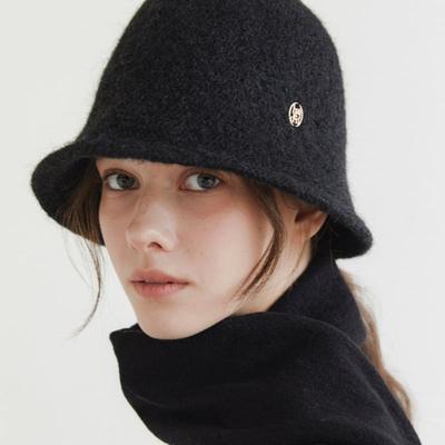 Halden Wool Hairy Bucket Hat (C039_black)