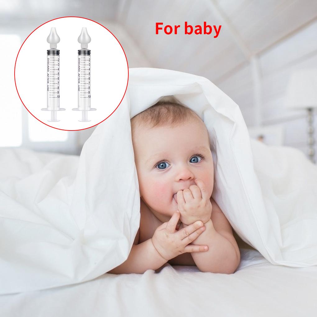 2 Pezzi Lavaggi Nasali per Neonati Tubo Siringa Pulizia Naso Bambino Cura del Neonato Aspiratore Nasale Pulitore 10ML Lavaggio Nasale per Rinite del Bambino