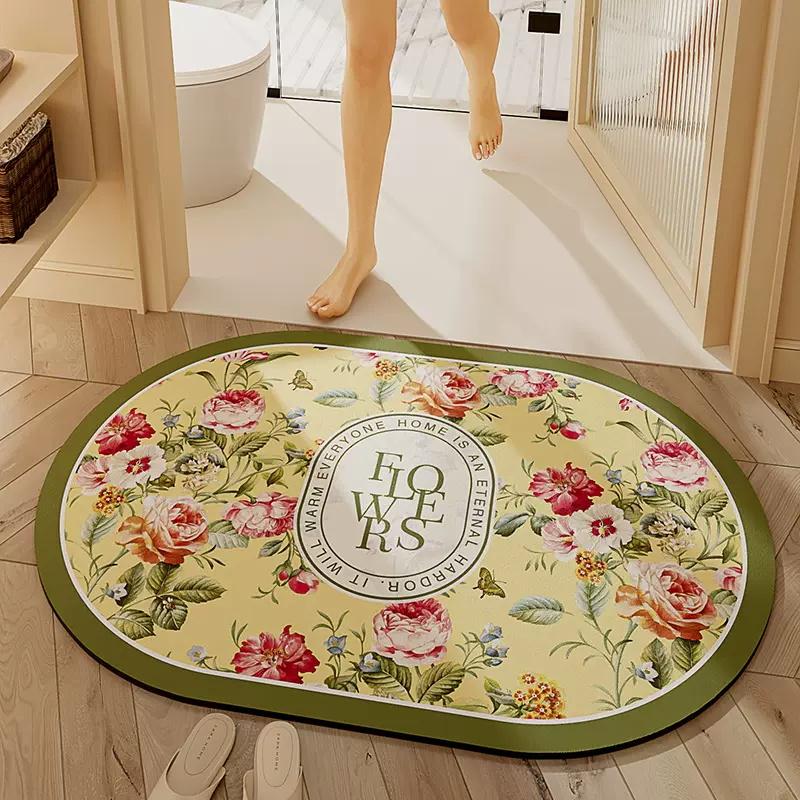 Nordic Bathroom Rugs Anti Slip Bath Mat Foot Mats Quick Dry Shower Carpet Toilet Rugs Door Mat Washable For Living Room