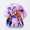 T-shirt Anime Kpop Witch Hunting Group 3D Printing Children's T-shirt Fashion Casual Cartoon T-shirt Girls' Children's Clothing