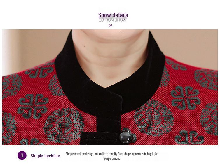 Omas Tang-Anzug: Warme Baumwoll-Oberbekleidung für Frauen mittleren Alters & ältere Frauen - Frühjahrs-, Herbst- & Winterstyles