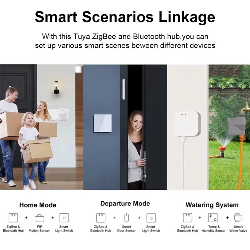 Tuya Zigbee Wireless Bluetooth Remote Control Multi-Mode Gateway Smart Home Device