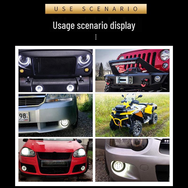 4" 30W LED Fog Light with Angel Eye Turn Signal for Jeep Wrangler JK/TJ