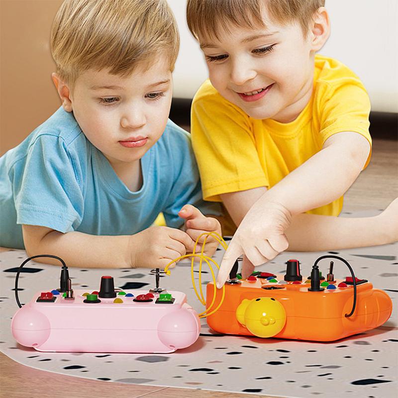LED Light Switch Busy Board Toddler Montessori Early Education Learning Toy Logical Thinking Training Game Board Children Gifts