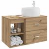 Bathroom Furniture Set 2 Pcs Artisan Oak Wood Based Material