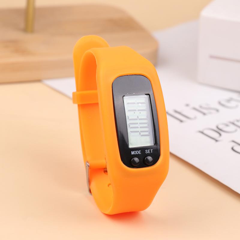 Led Pedometer Bracelet Step Counter Watch 12/24H Time Display Step Counter Watch Silicone Step Tracker Fitness Watch