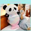 Adorable Panda Mermaid Plush Toy With Soft Short Plush Material For Kids 40cm 60cm 80cm