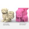 Pug Shaped DIY Vase Mold for Crafting Concrete and Epoxy Candle Holders
