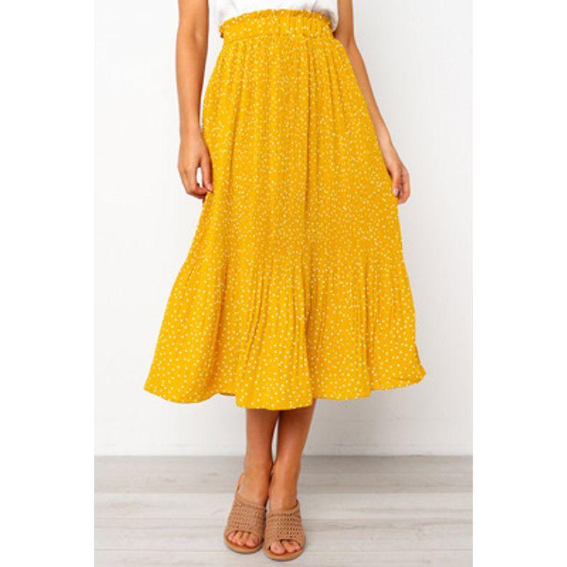 Polka Dot Pleated Skirt Skirt European and American Polka Dot Sweet Style Pocket Pleated Skirt Skirt