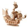 3D Sailboat Wooden Puzzle Assembly Model Puzzle DIY Wooden Crafts 3D Puzzle Gifts Desktop Decoration