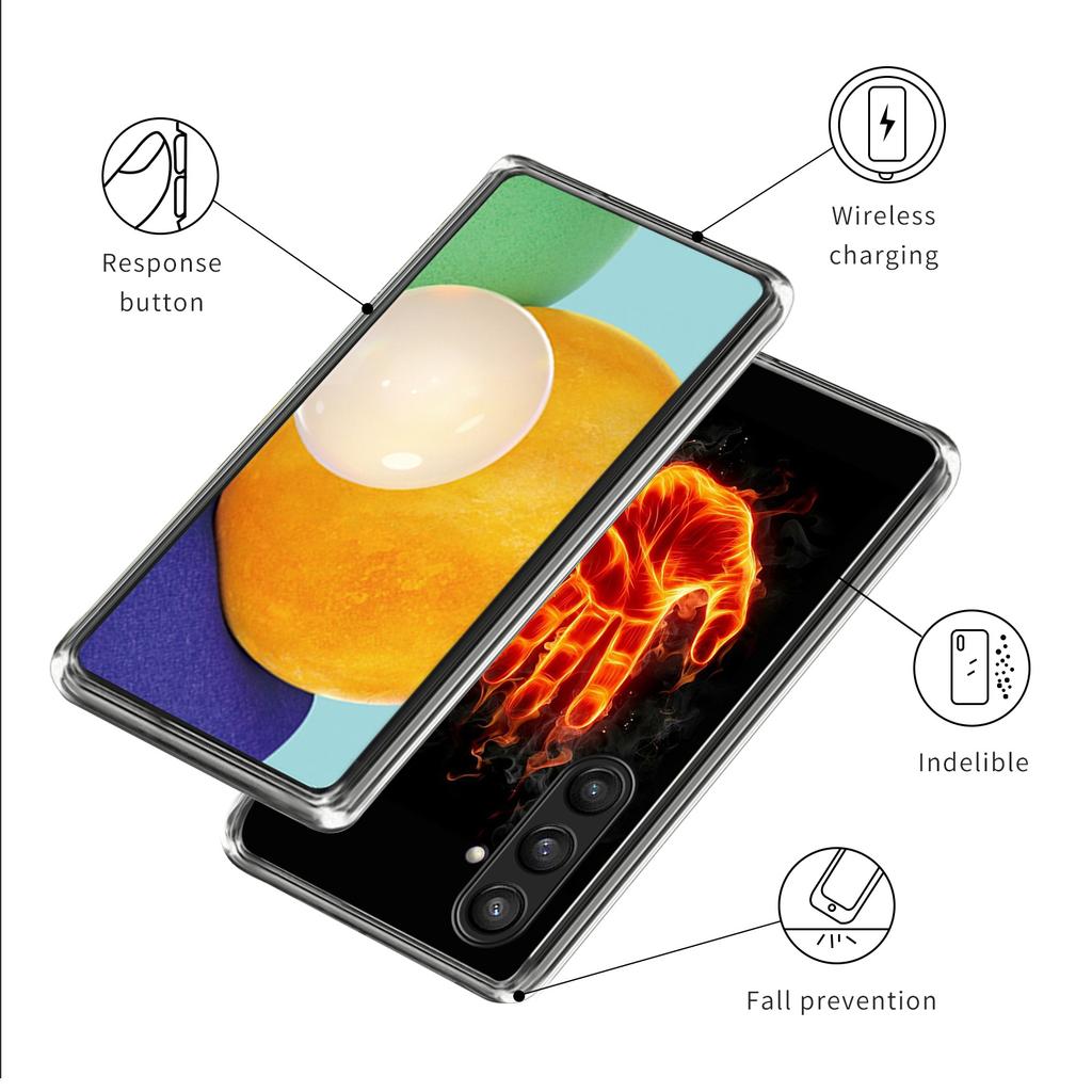 For Samsung Galaxy A25 5G (Global) (161.0 X 76.5 X 8.3mm) TPU Case Pattern Printing Shock Absorption Back Cover
