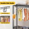 Metal Garment Rack Clothes Rack For Hanging Clothes Adjustable Wire Clothing Rack With Storage Shelves And Hang Rod
