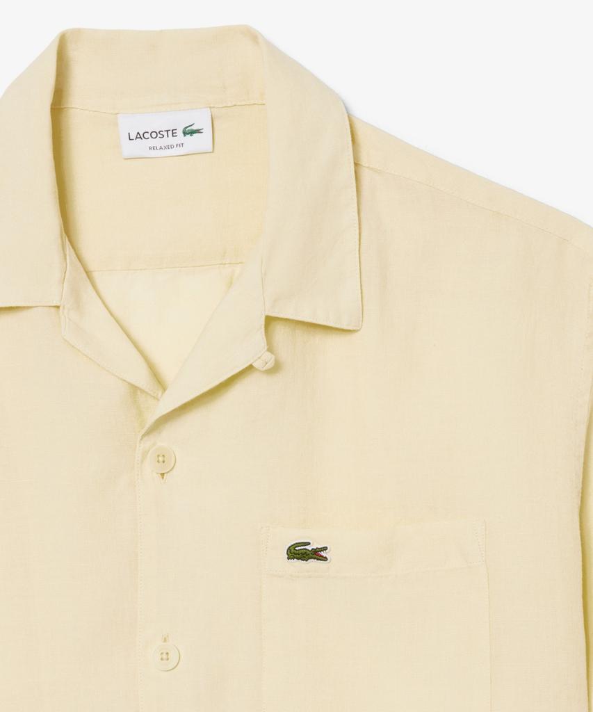 LACOSTE Men'S Hawaiian Collar Linen Short Sleeve Shirt Ch2339-56G 056