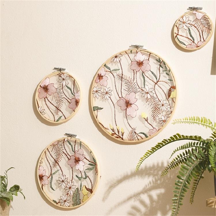 4 Hanging Knitted Flower Wall Decoration Handmade Boho Wall Baskets for Room