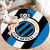 Club Brugge KV Round Area Rug,Carpet Rug for Living Room Bedroom Sofa Playroom Decor,Non-slip Floor Mat