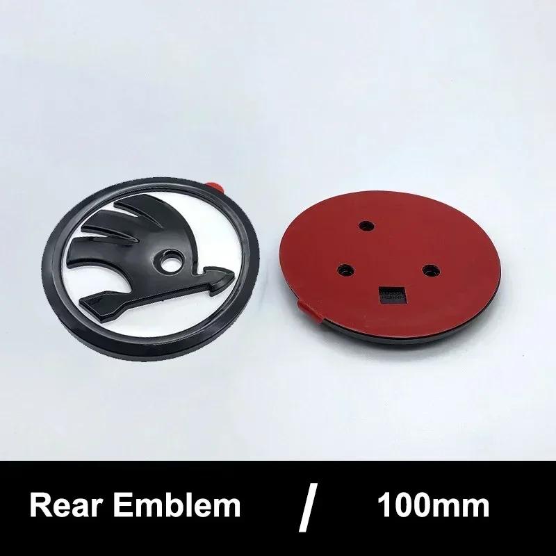 CHC1 2026 Hot For SKODA 100mm Front Emblem for SKODA Superb Fabia Octavia Citigo Kodiaq Karoq Kamiq Yeti Rapid Scala Vision Car Rear