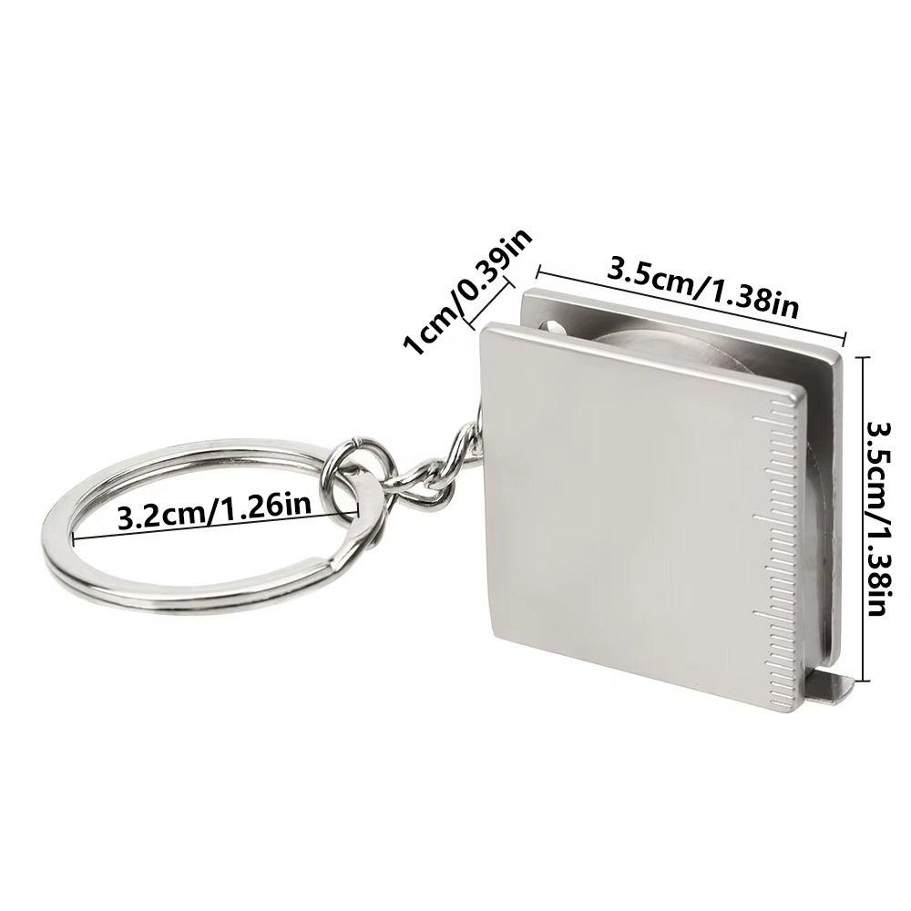 Mini Size Tape Measure Keychain Portable Keyring Pull Ruler Retractable Gauging Tools  Hand Gauging