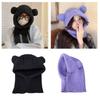 New Year Christmas Cosplay Bear Ear Balaclava Hat for Women Men Keep Neck Warm Hat Cold Weather Skiing Hiking Supplies