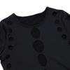 Y2K Gothic Sexy Dot Hollow Out body Ženy Hight Street Retro Dlouhé rukávy Tenké tričko Dámské elegantní Streetwear Módní Design Body