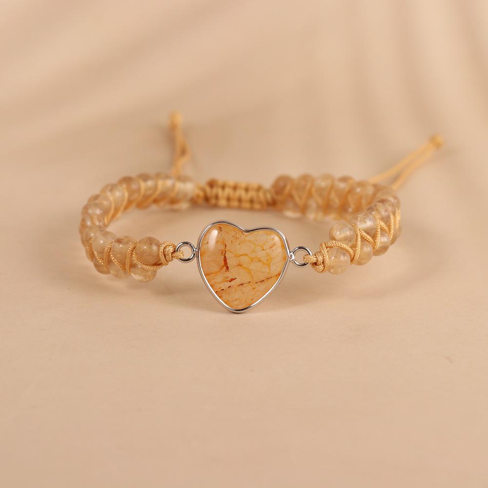Double-Layer Heart Charm Friendship Bracelet